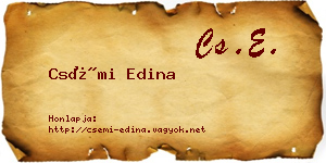Csémi Edina névjegykártya